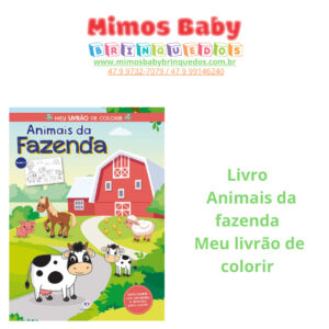 Livro -  Animais da fazenda - Meu livrão de colorir