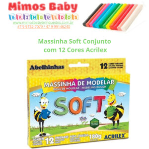 Massinha Soft Conjunto com 12 Cores Acrilex