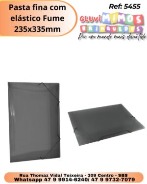 Pasta fina com elástico Fume 235x335mm