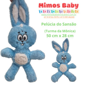 Pelúcia Coelho azul 50 cm x 28 cm