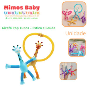 Girafa Pop Tubos – Estica e Gruda - Unidade / Com Luz