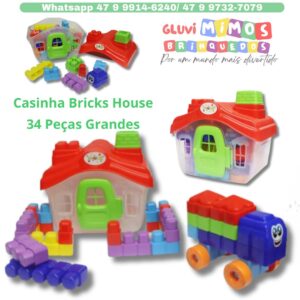 Bricks House – 34 Peças Casinha com Blocos de Montar