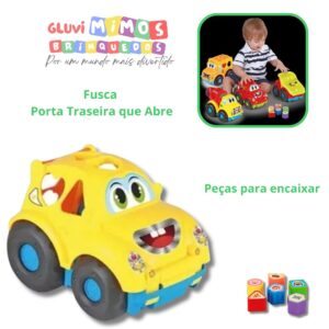 Fusca Porta Traseira que Abre - PEDAGÓGICOS GEOMETRIX
