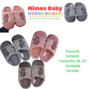 Pantufa Infantil - Tamanho 26-27 - Unidade - Sortido