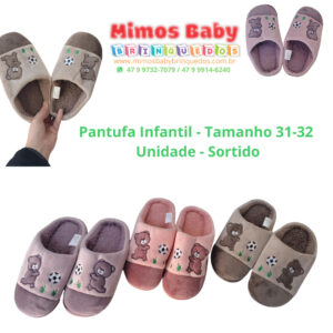 Pantufa Infantil - Tamanho 31-32 - Unidade - Sortido