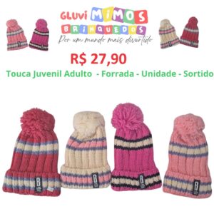 Touca Juvenil Adulto  - Forrada - Unidade - Sortido