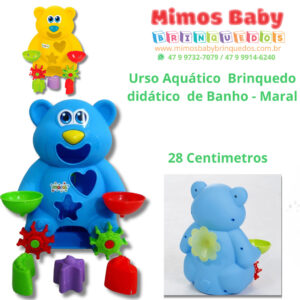 Urso Aquático  Brinquedo didático  de Banho - Maral 28 Centimetros