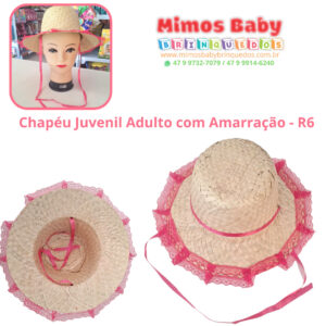 Chapéu Juvenil Adulto com Amarração - R6