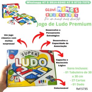 Jogo De Mesa Super Ludo Premium Pais & Filhos