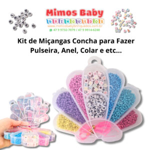 Kit de Miçangas Concha para Fazer Pulseira, Anel, Colar e etc...