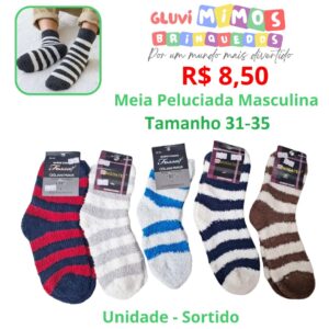 Meia Peluciada Masculina - Tamanho 31-34