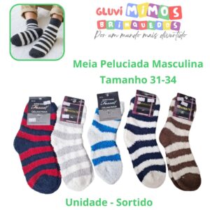 Meia Peluciada Masculina - Tamanho 31-34