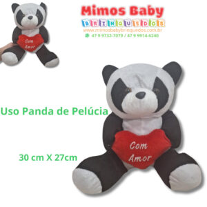 Uso Panda de Pelúcia 30 cm X 27cm