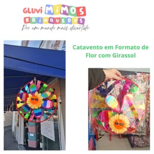 Catavento em Formato de Flor com Girassol