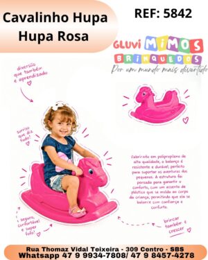 Balanço Infantil Cavalinho Rosa Homeplay