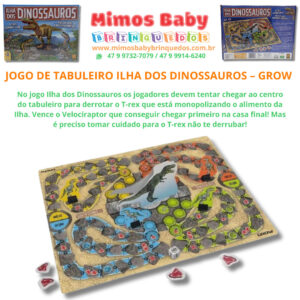 JOGO DE TABULEIRO ILHA DOS DINOSSAUROS – GROW