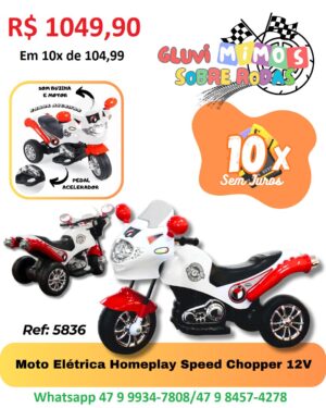 Moto Elétrica Homeplay Speed Chopper 12V