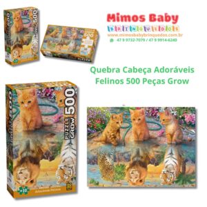 Quebra Cabeça Adoráveis Felinos 500 Peças Grow