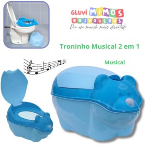 Troninho Musical 2 em 1 Azul Tutty Baby