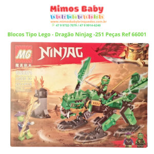 Blocos Tipo Lego - Dragão Ninjag -251 Peças Ref 66001