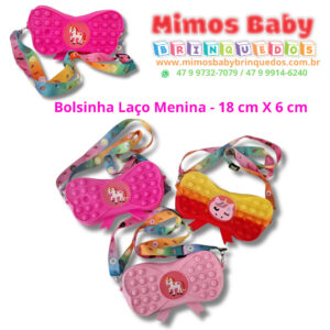 Bolsinha Laço Menina - 18 cm X 6 cm Unidade