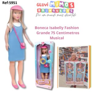 Boneca Isabelly Fashion   Grande 75 Centimetros  Musical