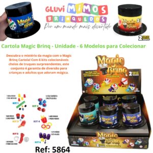 Cartola Magic Brinq - Unidade - 6 Modelos para Colecionar