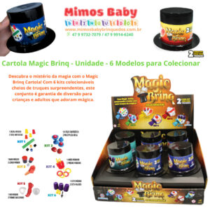 Cartola Magic Brinq - Unidade - 6 Modelos para Colecionar