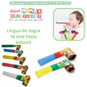 Língua de Sogra Sortida  10 Unidades  Mini Toys