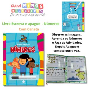 Livro Escreva e apague  - Números Com Caneta