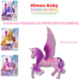 Unicórnio PEGASUS DA PRINCESA POLIBRINQ 22 cm x 12 cm