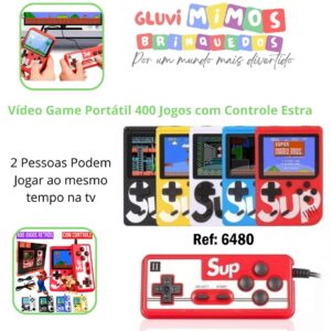 Vídeo Game Portátil 400 Jogos com Controle Estra