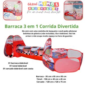 Barraca 3 em 1 Corrida Divertida