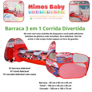 Barraca 3 em 1 Corrida Divertida