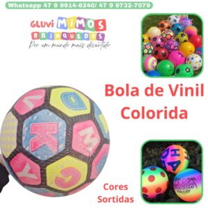 Bola de Vinil Colorida Cores Sortidas