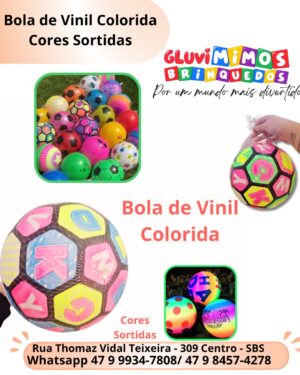 Bola de Vinil Colorida Cores Sortidas
