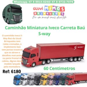 Caminhão Miniatura Iveco Carreta Baú S-way  60 Centimetros