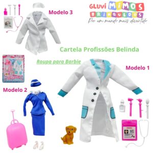 Cartela Profissões Belinda Roupa para Barbie