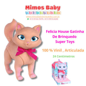 Felicia House Gatinha De Brinquedo - Super Toys - 100 % Vinil , Articulada , 24 Centimetros