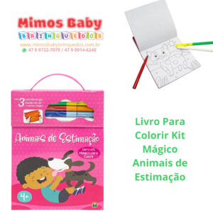 Livro Para Colorir Kit Mágico Animais de Estimação