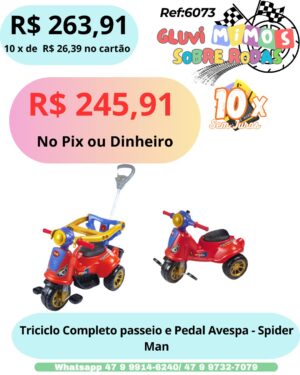 Triciclo Completo  Passeio e Pedal Avespa – Spider
