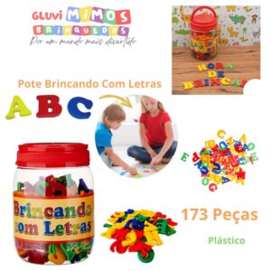 Pote Brincando Com Letras - 173 Peças Plástico