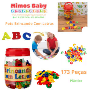 Pote Brincando Com Letras - 173 Peças Plástico