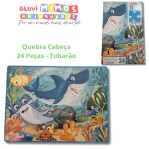 Quebra Cabeça  24 Peças - Tubarão