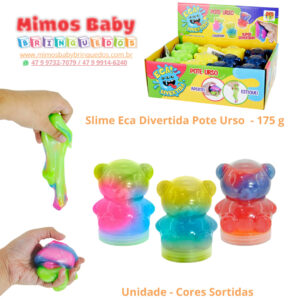 Slime Eca Divertida Pote Urso - Unidade - Cores Sortidas - 175 g