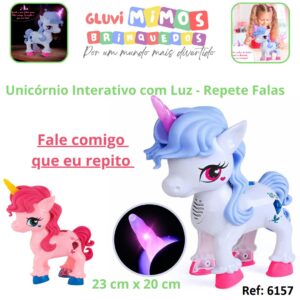 Unicórnio Interativo com Luz - Repete Falas