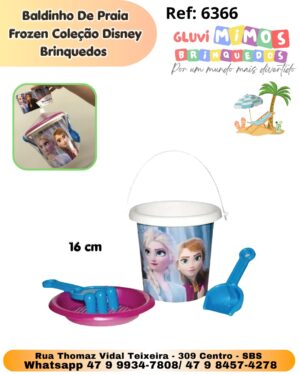 Baldinho De Praia Frozen Coleção Disney Brinquedos - 16 centímetros