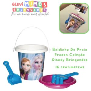 Baldinho De Praia Frozen Coleção Disney Brinquedos - 16 centímetros