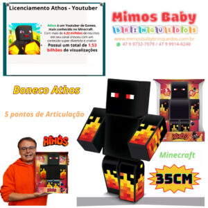 Boneco Athos  Algazarra - 5 pontos de Articulação - 35 Centimetros