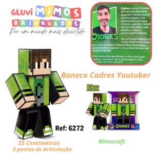Boneco Cadres Youtuber  - Algazarra - 5 pontos de Articulação